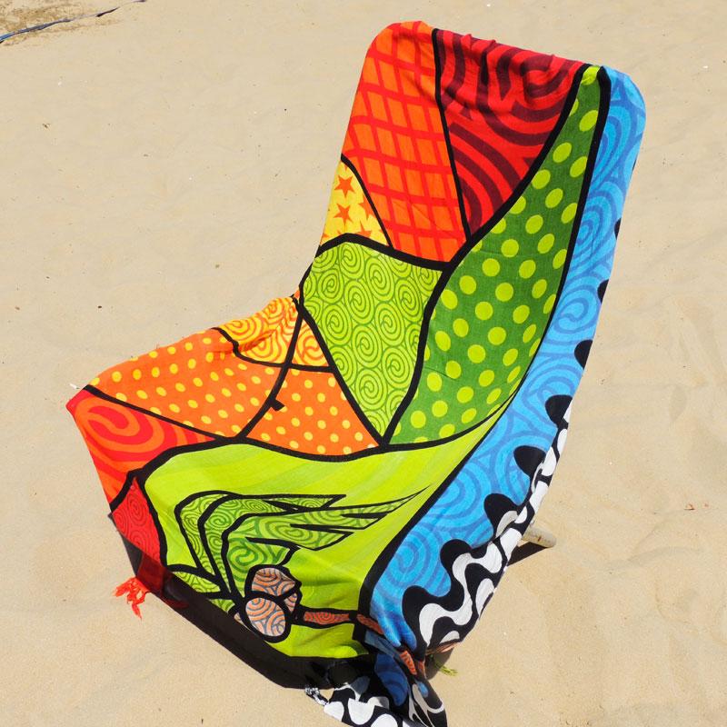 ボンフィン柄ブラジル国旗デザイン ブラジルカンガ 大判クロス : SORTE