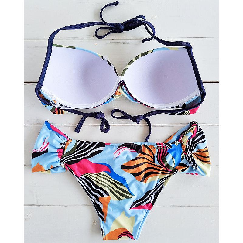 Morena Rosa フロントクロスアクアフラワー水着 ワイヤー入り_3
