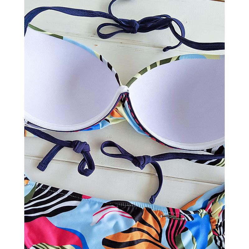 Morena Rosa フロントクロスアクアフラワー水着 ワイヤー入り_4