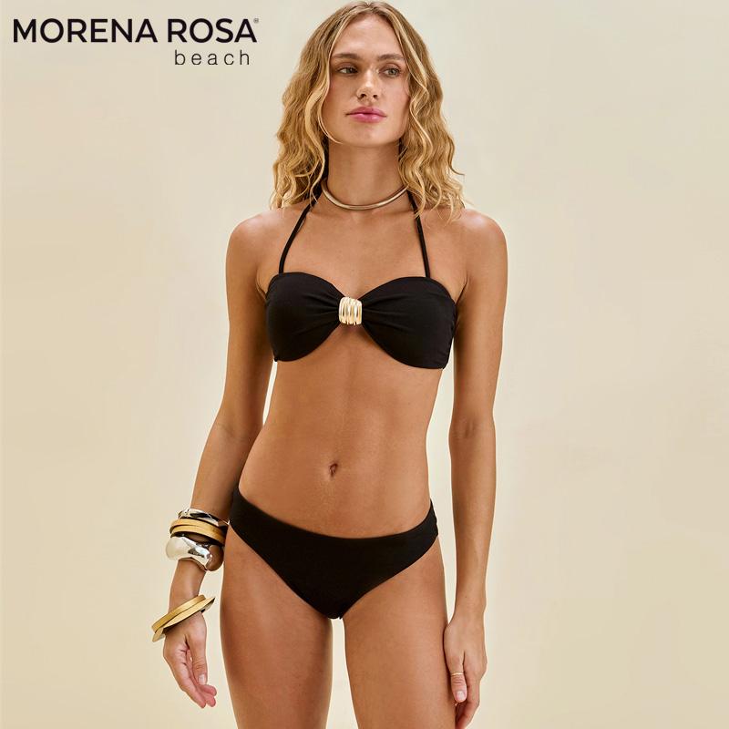 Morena Rosa モレナローザ ゴールドメタルビジュー ブラックバンドゥ