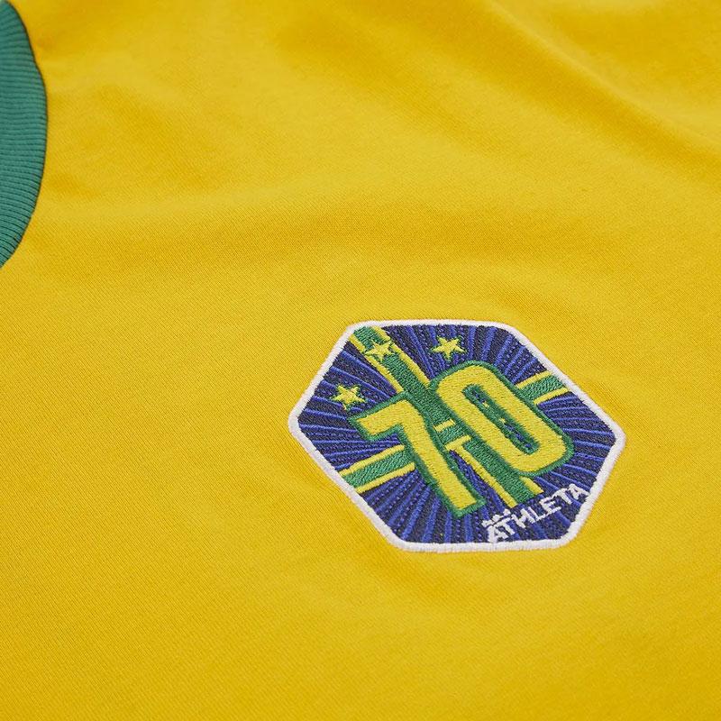 ATHLETA（アスレタ） ブラジル代表レトロTシャツ 1970 エンブレム刺繍