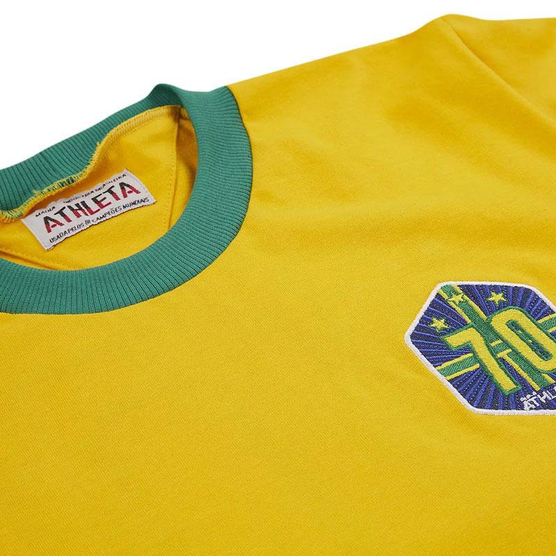 ATHLETA（アスレタ） ブラジル代表レトロTシャツ 1970 エンブレム刺繍