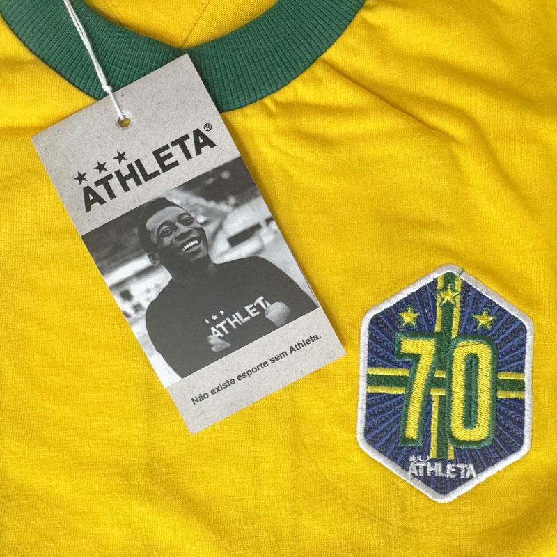 ATHLETA（アスレタ） ブラジル代表レトロTシャツ 1970 エンブレム刺繍