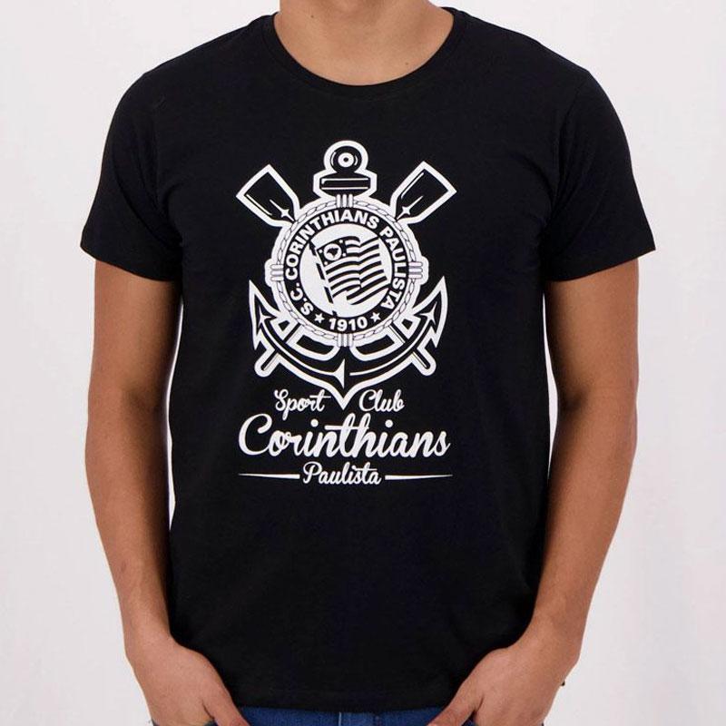 コリンチャンスエンブレムTシャツ モノクロデザイン CORINTHIANS公式
