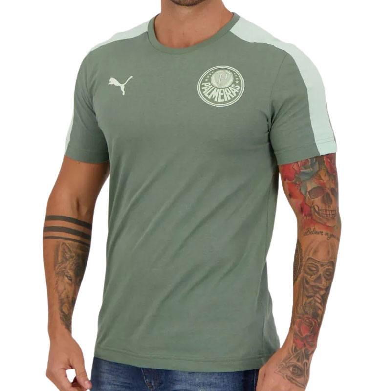 パルメイラス公式コットンTシャツ PALMEIRAS ペールグリーン PUMA｜sorte-brazil｜02