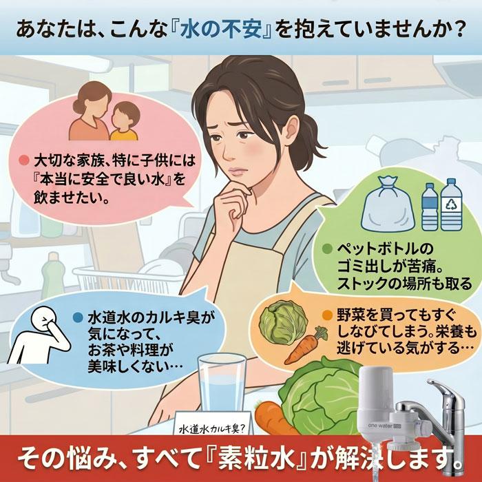 浄水器 蛇口直結型 素粒水 ワンウォーターECO 【正規代理店】 本体2年