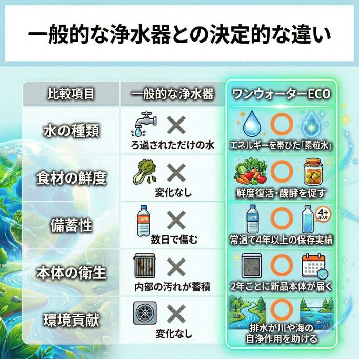 浄水器 蛇口直結型 素粒水 ワンウォーターECO 【正規代理店】 本体2年