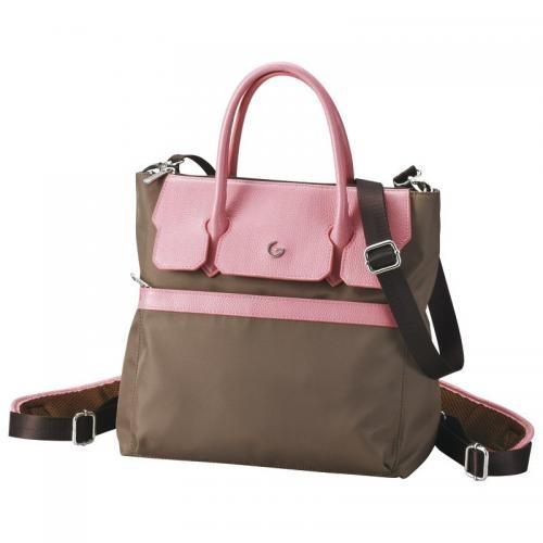 新卒者 新入社員 メンズに A19te 粗品 記念品 ノベルティのお店 メンズバッグ ファッション ナイロン レザー3wayリュック ピンク 購入単位 1個 ギフト 販促品 記念品向けグレ