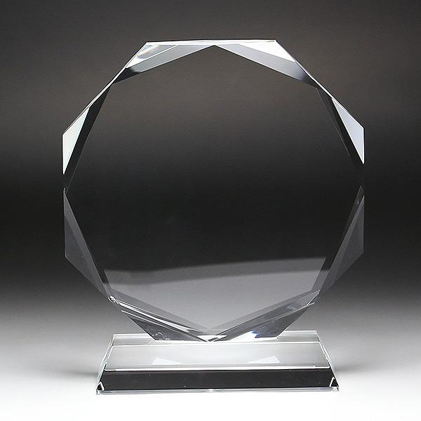 福利厚生 周年 卒業 記念品/名入れ ロゴ入れ オリジナル [サンドブラスト加工代込] クリスタル 盾 中 DP-12B ※版代別途の画像