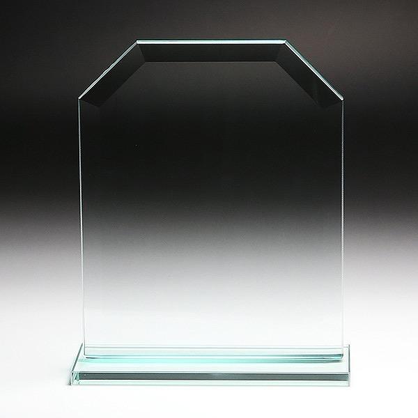 福利厚生 周年 卒業 記念品/名入れ ロゴ入れ オリジナル　[サンドブラスト加工代込]　ソーダガラス　盾　中　PS-3B　※版代別途