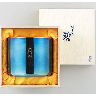 ロゴ、名入れ・記念品に! 「”碧”銀古美(ぎんふるみ)」18-8ステンレスW構造アイスペール