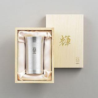 ロゴ、名入れ・記念品に!　[名入れ対応] 「輝」純銅ひとくちタンブラー(銀仕上げ) ※別途見積