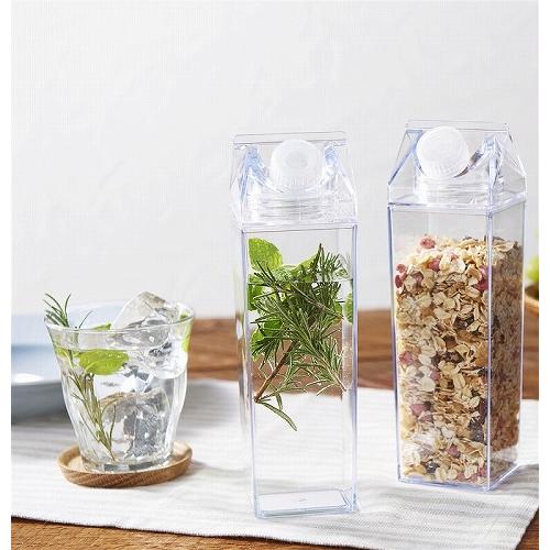 販促品 ノベルティ グッズ パック型クリアボトル500ml : 粗品・記念品
