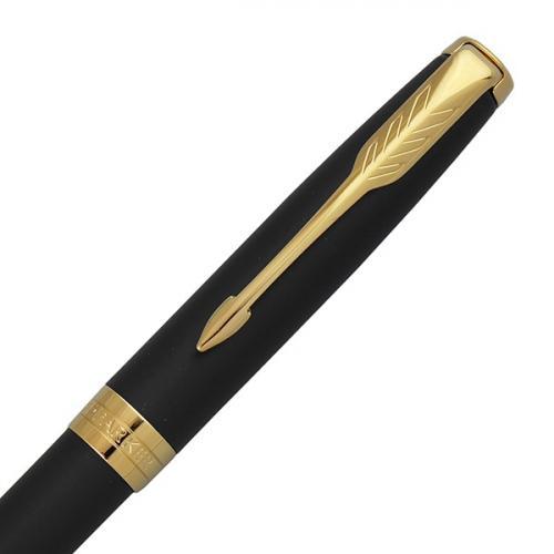 記念品 ギフト/福利厚生 周年 卒業 記念品　PARKER パーカー  ギフト包装 レーザー名入れ対応・ソネット　マットブラックGT　ボールペン_3