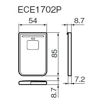 パナソニック ワイヤレスコール カード発信機 ECE 1702P Panasonic（パナソニック） ECE1702P ワイヤレスコール 発信器 カード