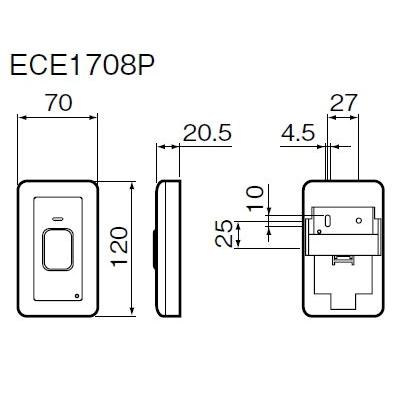 ワイヤレスコール パナソニック 壁掛発信器＋卓上受信器 セット [ ECE1708P-ECE1601Pセット ]｜soshiyaru｜03