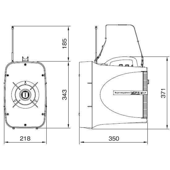 UNI-PEX TWB-300 + WM-3400 ユニペックス 拡声器 防滴 UNI-PEX TWB-300 + WM-3400 ユニペックス 拡声器 防滴