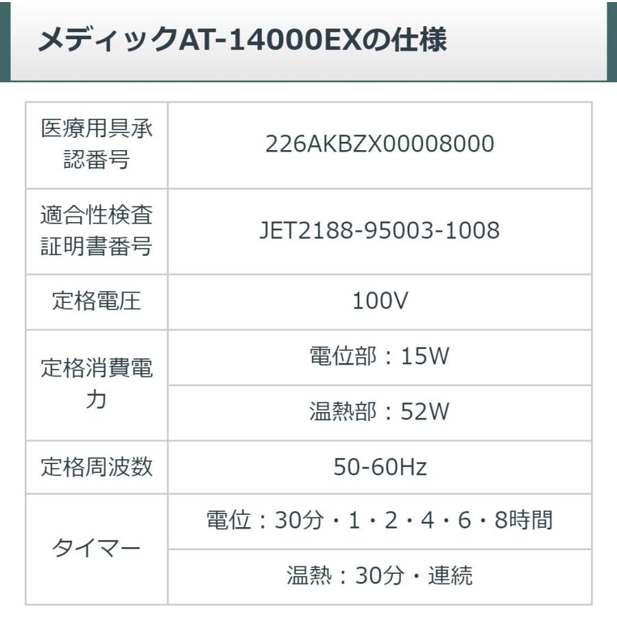メディック AT-14000EX 中古 AAランク 3年保証 日本セルフメディカル 電位治療器 : 健康家電ショップ - 通販 -  Yahoo!ショッピング
