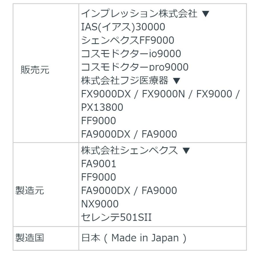 シェンペクス/フジ医療器 FF9000 中古 特価ランク 10年保証 JA農協 