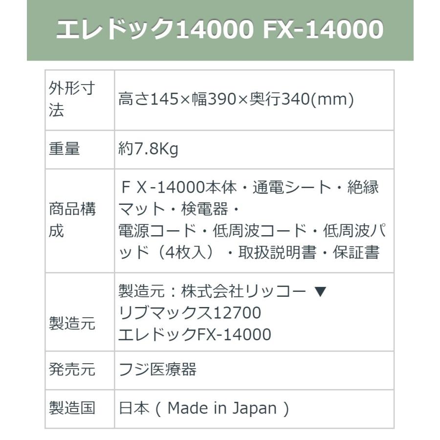 FX-14000 エレドック14000 中古 AAランク 2年保証 家庭用電位治療器