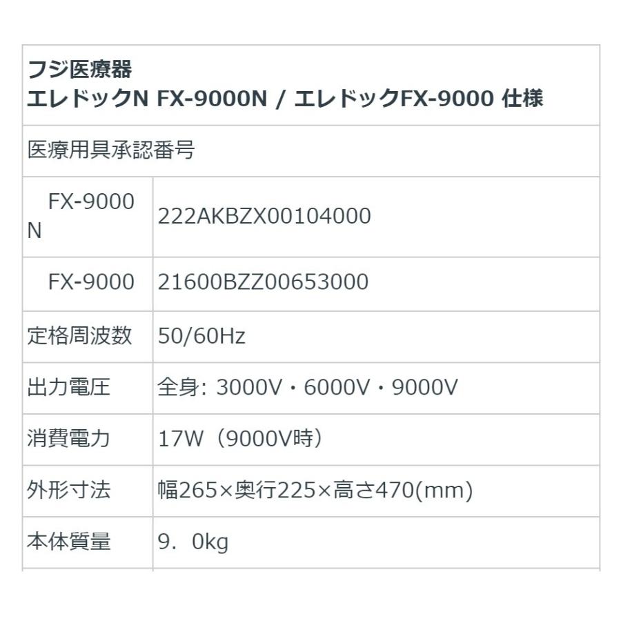 FUJIRYOKI FX-9000 美容家電 残りわずか」 電位治療器 FX-9000DX エレドック フジ医療器