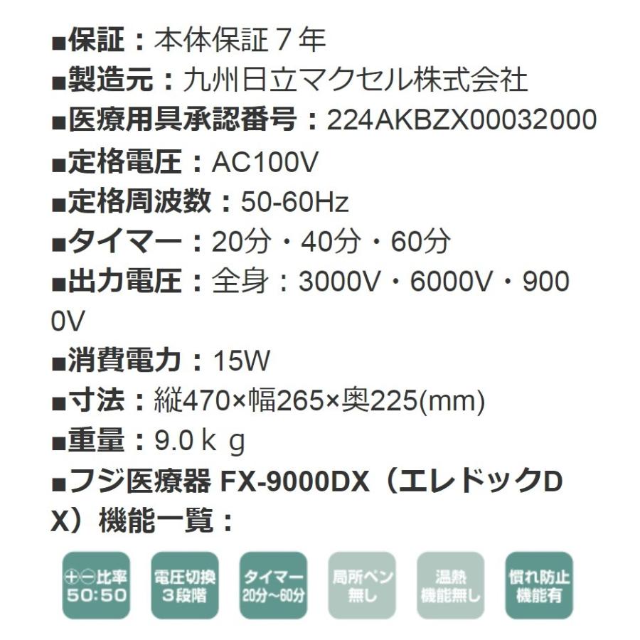 エレドックDX FX-9000DX 中古 AAランク 7年保証 フジ医療器（JA農協