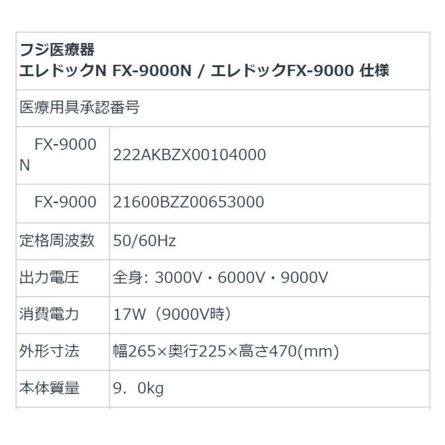 エレドックＮ　FX-9000N　中古　特価ランク　5年保証　フジ医療器（ＪＡ農協）　電位治療器｜sosnet｜08