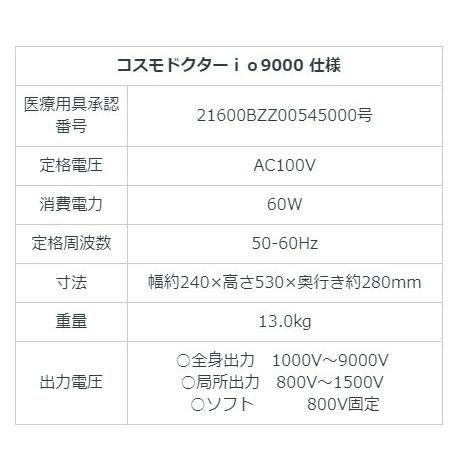 コスモドクター io9000(イオ9000) 中古 台数限定特価 1年保証 コスモドクター io9000(イオ9000) 中古 台数限定特価 1年保証