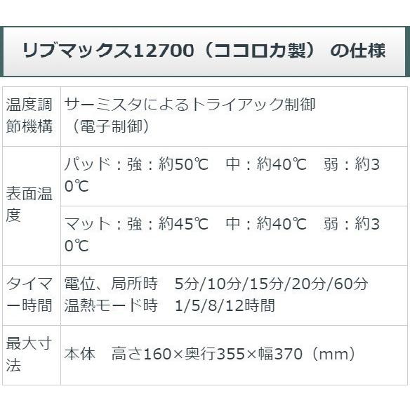 リブマックス12700　中古　Aランク　1年保証　ココロカ　電位治療器の画像
