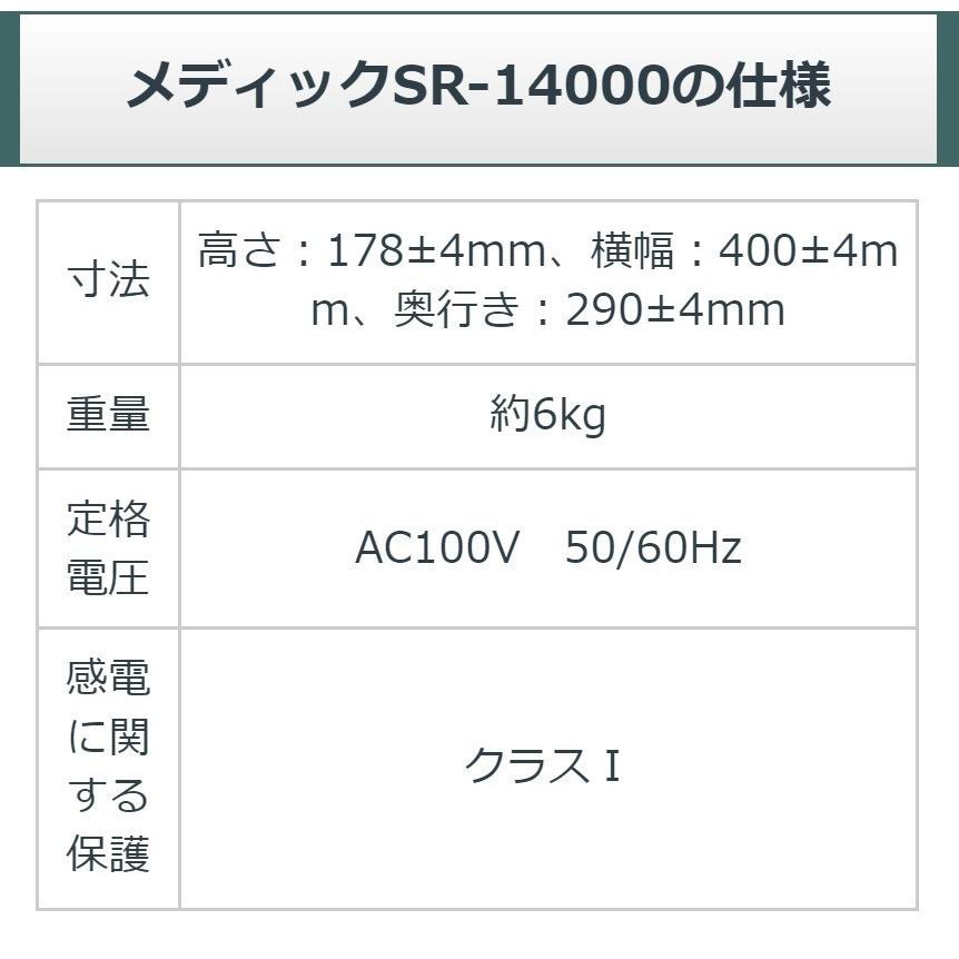 メディック SR14000eco （レピオス SR 14000） 中古 AAランク 1年保証