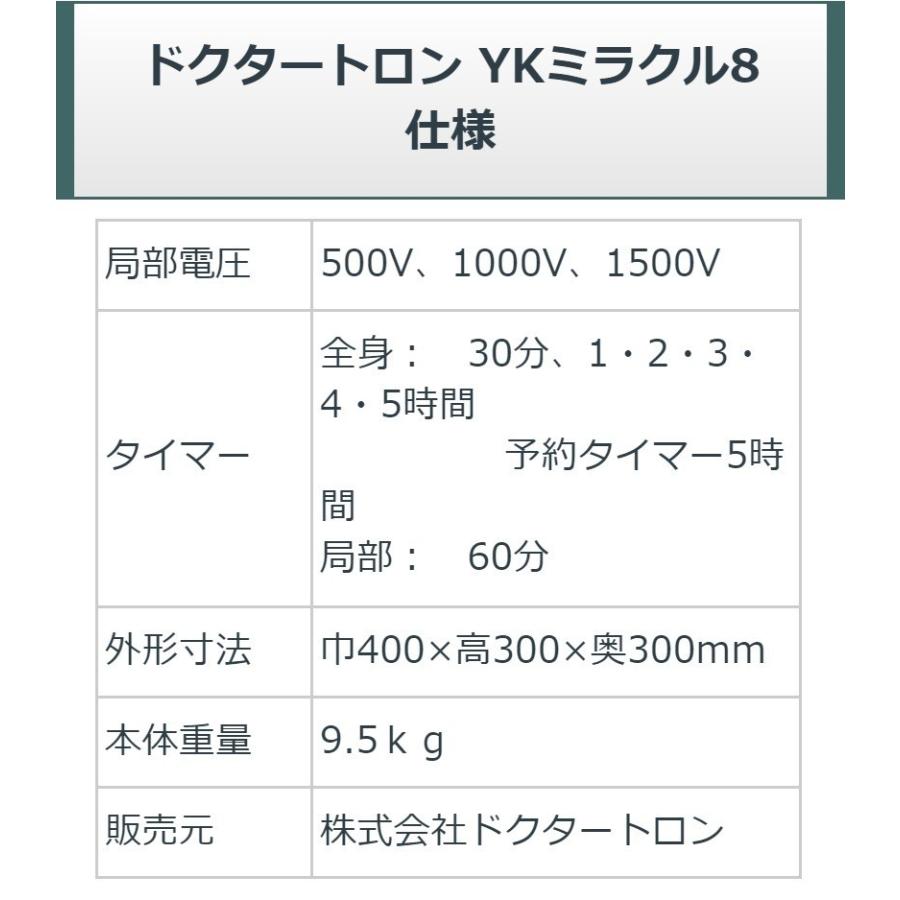 ドクタートロン YK-ミラクル8　中古　特価ランク　5年保証　電位治療器｜sosnet｜08