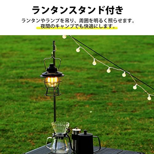 Moon Lence キャンプ テーブル アルミ ロールテーブル ランタンハンガー付き アウトドア ハイキング BBQ 折りたたみ式 コンパクト｜sosola-shop｜04