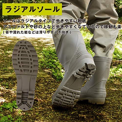 GORIX ゴリックス チェストウェーダー (GF-WADER) 釣りスーツ 防水ズボン・胴長 オリーブ (M)｜sosola-shop｜03