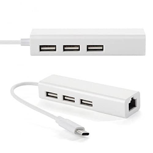 CY USB 3.1 Type C USB-C 複数の3ポートハブ イーサネットネットワークLANアダプター付き｜sosola-shop｜02