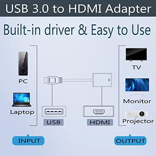 2022SZJUNXIAO USB HDMI 変換 アダプタ USB HDMI ケーブル USB HDMI 変換コネクタ USB3.0 HDMI｜sosola-shop｜06