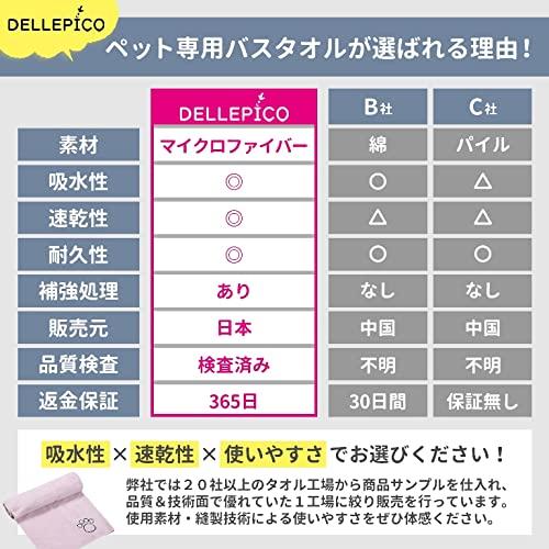 DELLEPICO ペット用タオル 超吸水 厚手 マイクロファイバー 犬 猫 体拭き 大判サイズ(60cmx115cm) ベージュ｜sosola-shop｜04