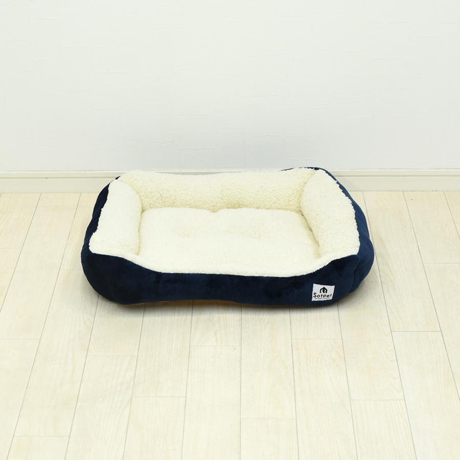 フランネル ペットベッド Lサイズ 65 55cm 小型犬 中型犬 ボア ふわふわ ポカポカ 冬 ネイビー ブラウン 洗える オリジナル あったか 犬 猫 ペットグッズショップsotpet 通販 Yahoo ショッピング