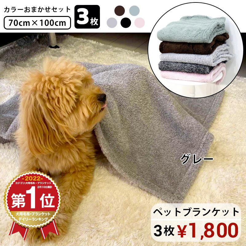 \1位獲得／ カラーおまかせ 3枚セット ペットブランケット 冬用 おすすめ おしゃれ アウトドア 安い 79665ペットグッズショップ