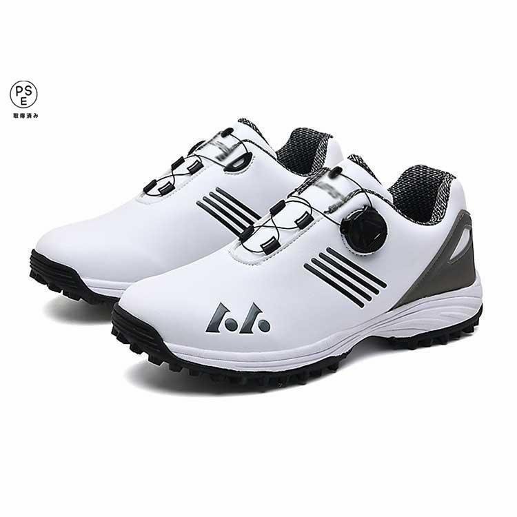 ゴルフシューズ 赤 メンズ ダイヤル式 スニーカー 大きいサイズ 4E 幅広い ダイヤル式スパイクレス フィット感 シューズ ゴルフ 靴 軽量 動きや