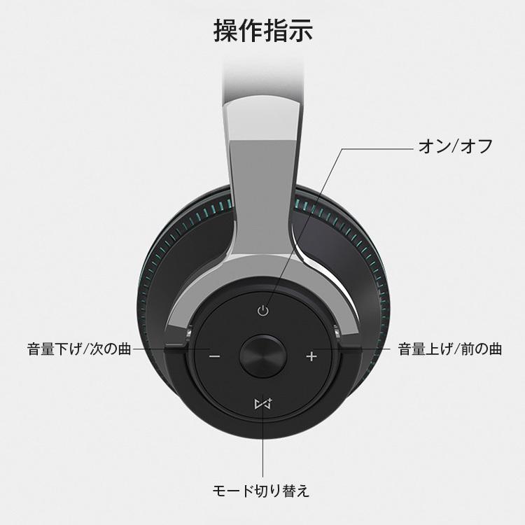 ブルートゥースヘッドセット 軽量 高音質 折り畳み式 ハンズフリー通話 快適な着用感 ワイヤレス ヘッドフォン Bluetooth5.0 ヘッドホン｜sotela｜21