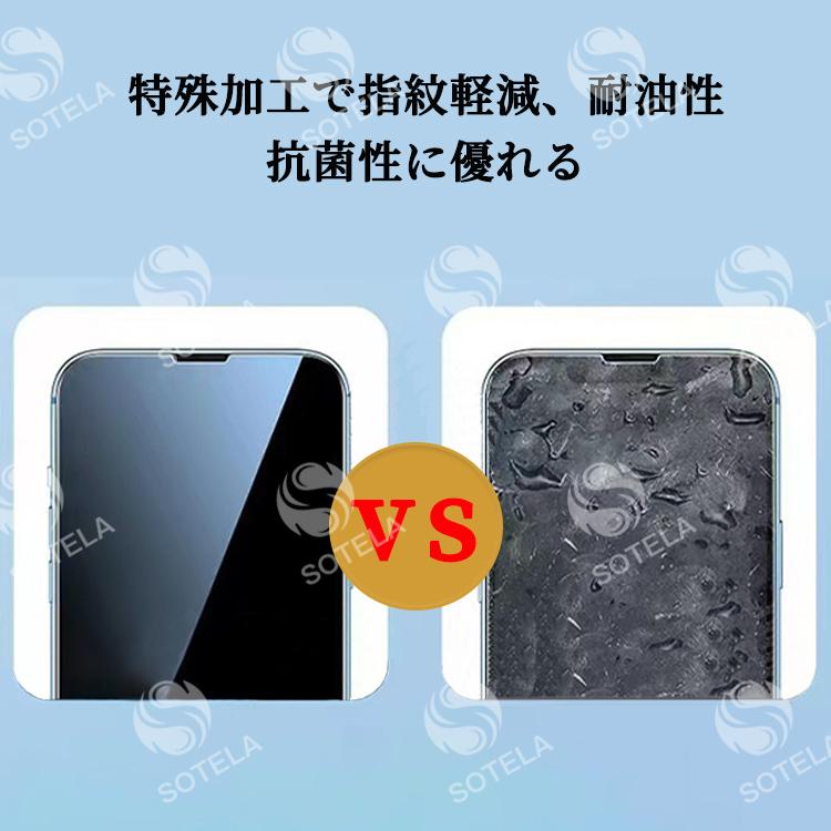 ガラスフィルム 保護フィルム 覗見防止 保護ガラス 高品質 ガイド枠付き 硬度9H iPhone11 12 13Pro MAX 全機種 指紋 防止 高透過率 液晶 全面保護｜sotela｜04