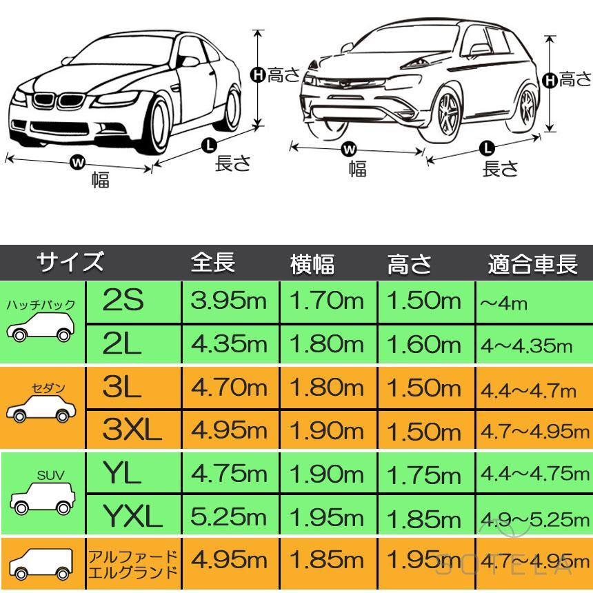 ボディカバー 車カバー カーボディカバー 5層構造 7サイズ 裏起毛 防水 防塵 防紫外線 カーカバー 防風ロープ付き 汎用 サイズ 台風 黄砂 対策｜sotela｜16