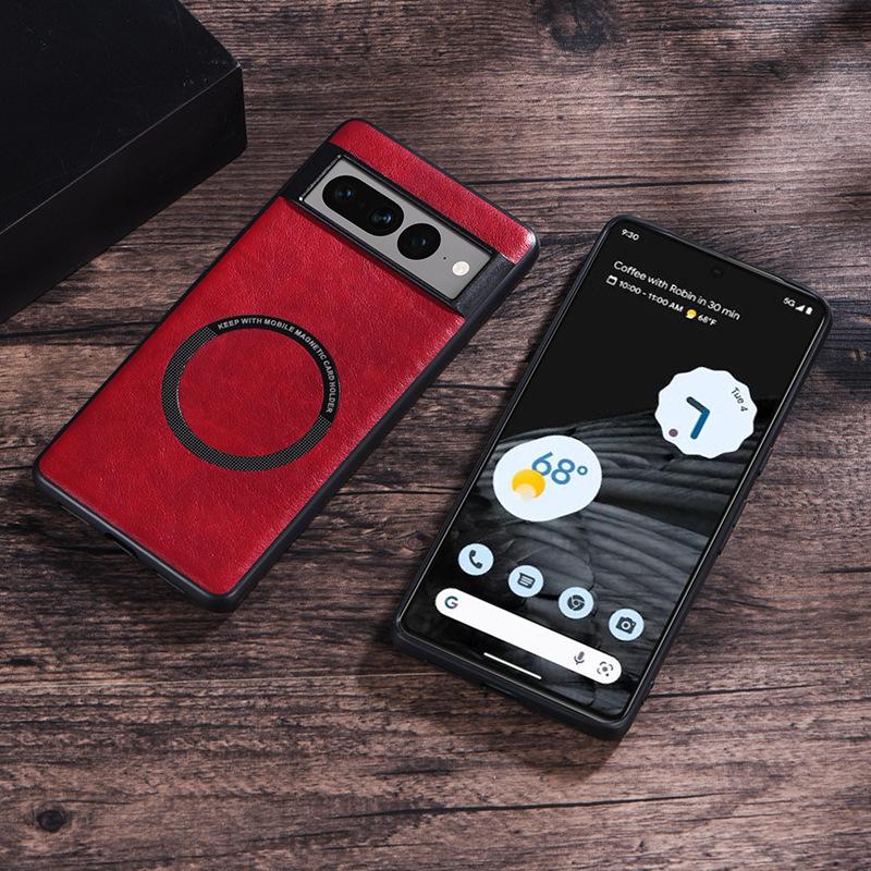Google Pixel 7 7Pro 7a 6 6Pro 6a専用 本革調レザーケース 耐衝撃 