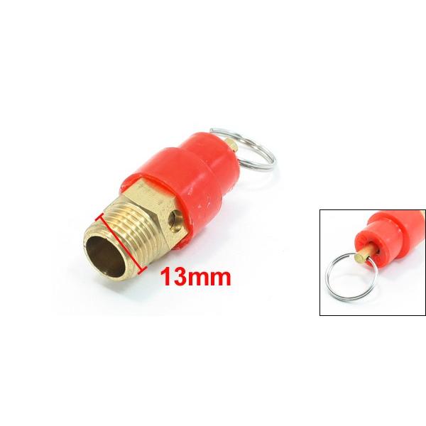 uxcell 圧力リリーフ弁 逃し弁 安全弁 オスねじ ネジ径13mm ゴールド