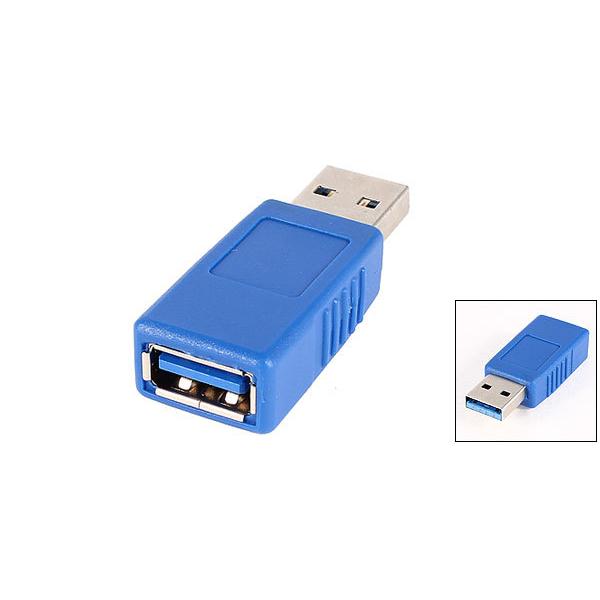 uxcell アダプタ　コネクタ　USB 3.0タイプAプラグ　ジャック　M/ F　ストレート　ブルー｜soten2｜02