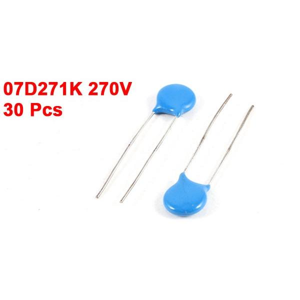 30 Pcs Radial Lead Voltage Dependent Resistor Varistors 270V 07D271K 