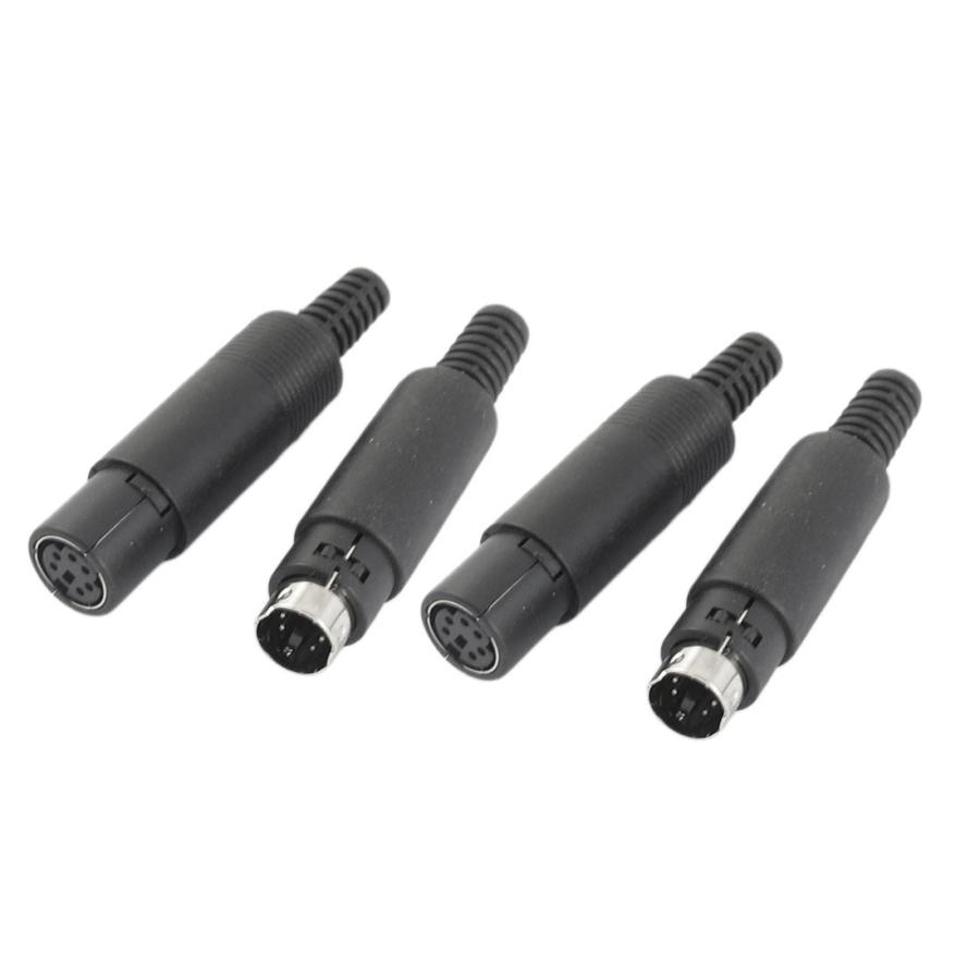 uxcell DINオーディオコネクタ DIN 6 ピン オス＿メス 5mm オーディオ