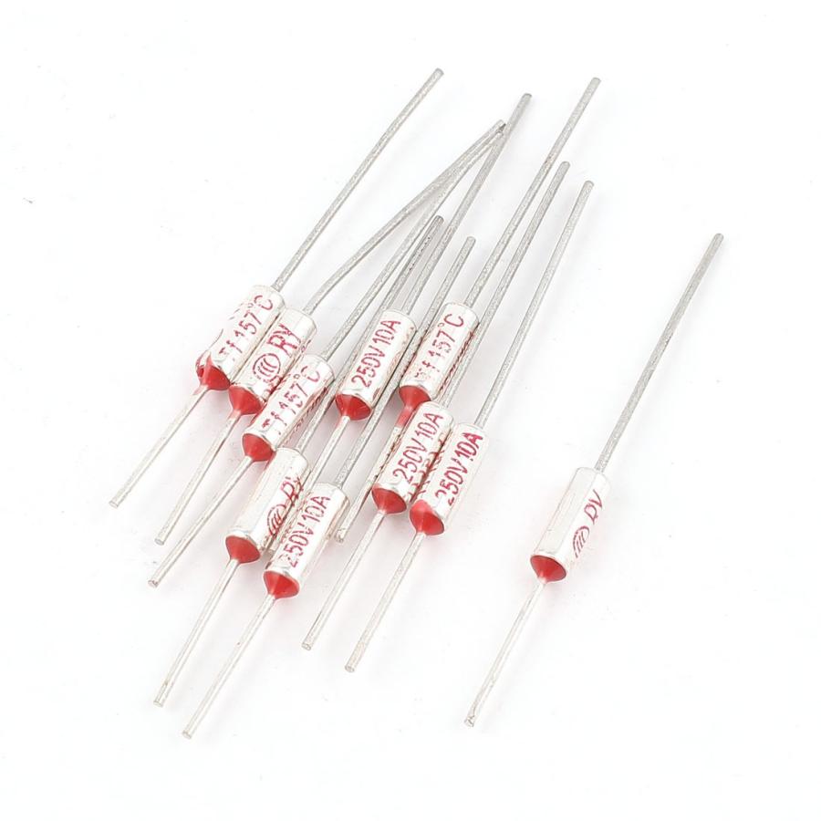 uxcell カットオフ温度ヒューズ RY TF 157 °C AC 250V 10A 10個入り :a15030400ux0394:ソウテン ...