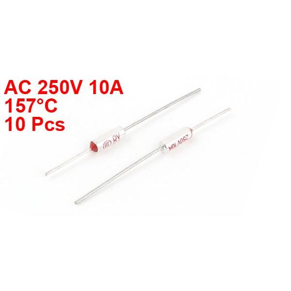 uxcell カットオフ温度ヒューズ RY TF 157 °C AC 250V 10A 10個入り :a15030400ux0394:ソウテン ...
