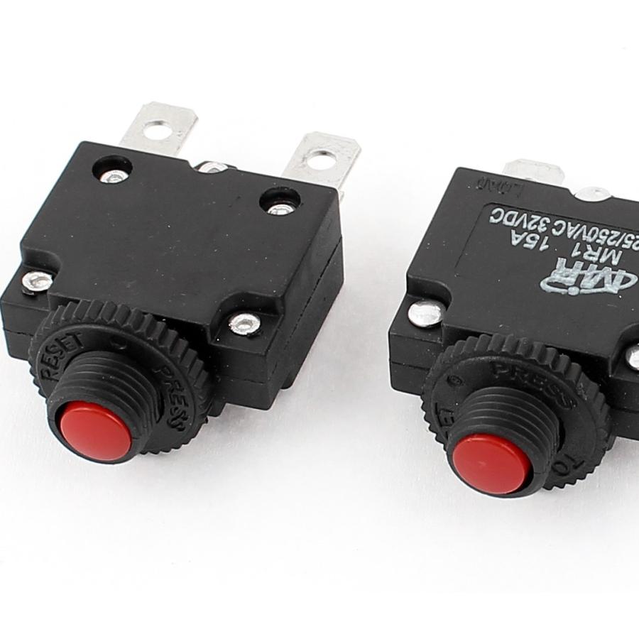 uxcell ブレーカー エアコンプレッサー AC 125V/250V DC 32V 15A 3個入